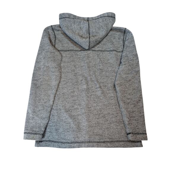 BKE Declan Men’s M White Gray Black Textured 1/4 Zip Fleece Lined Hooded Sweater - Picture 3 of 8